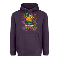 Mardi Gras Mask Heavyweight Hoodie | Teevron