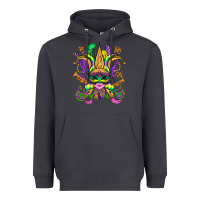 Smoke mardi gras mask Heavyweight Hoodie - OliviaCreatesArt