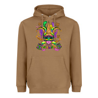 Toasted Coconut mardi gras mask Heavyweight Hoodie - OliviaCreatesArt