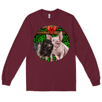 Burgundy christmas pig Long Sleeve Tee - LillyAllenDesigns