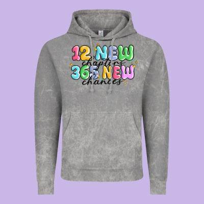 12 New Chapter 365 New Chances Vintage Hoodie Designed By Maliassmallbusiness