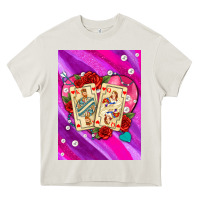 Cream playing cards with pearls and glitter air Heavy Core Tee - AdoDesignShop