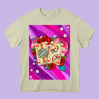 Playing Cards With Pearls And Glitter Air Heavy Core Tee Designed By Adodesignshop