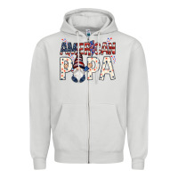 Dove Grey American papa with gnome 4th of july Zipper Hoodie - HowdyJamesFarm