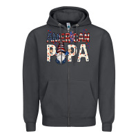 Smoke American papa with gnome 4th of july Zipper Hoodie - HowdyJamesFarm