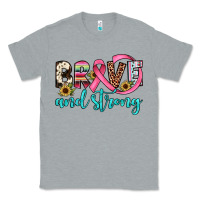 Heather Grey brave and strong Classic Tee - JahusDesignShop