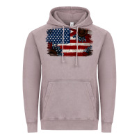 Vintage Zinc Distressed Sunflower American Flag Vintage Hoodie - Jasminsmagicworld