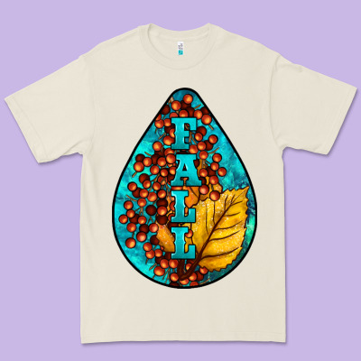 Fall Teardrop Premium Tee Designed By Lillyallendesigns