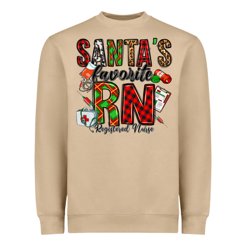 Santa's Favorite Rn Heavyweight Sweatshirt by Jasminsmagicworld | Teevron