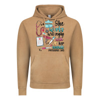 Vintage Camel she works willingly with her hands Vintage Hoodie - MaliasSmallBusiness