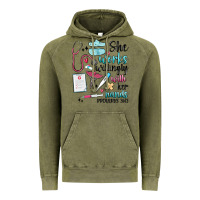 Vintage Olive she works willingly with her hands Vintage Hoodie - MaliasSmallBusiness