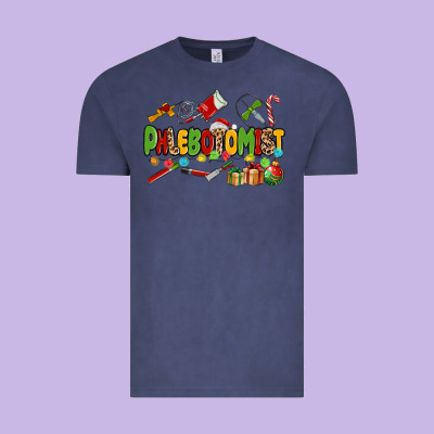 Christmas Phlebotomist Vintage Tee Designed By Maliassmallbusiness