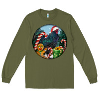 Army Green jersey giant rooster christmas Long Sleeve Tee - LillyAllenDesigns