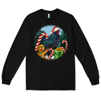 Black jersey giant rooster christmas Long Sleeve Tee - LillyAllenDesigns