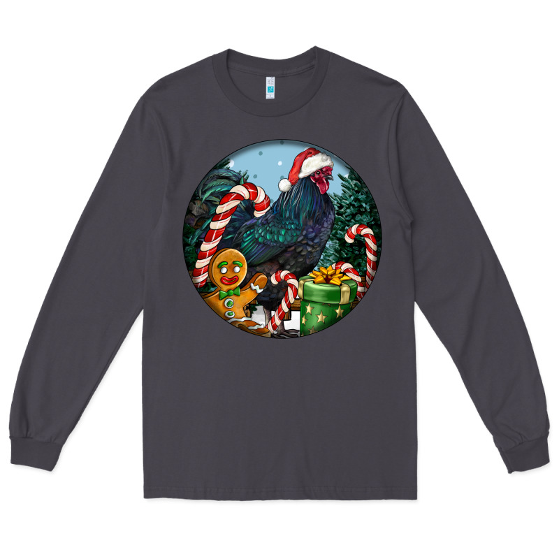 Jersey Giant Rooster Christmas Long Sleeve Tee by LillyAllenDesigns | Teevron