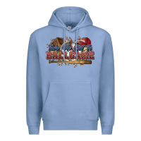 Colony Blue Take me out to ball game baseball Premium Hoodie - HowdyJamesFarm