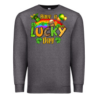 Charcoal Heather St. Patrick's Have a lucky day Premium Sweatshirt - OliviaCreatesArt