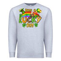 Heather Grey St. Patrick's Have a lucky day Premium Sweatshirt - OliviaCreatesArt