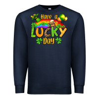 Navy St. Patrick's Have a lucky day Premium Sweatshirt - OliviaCreatesArt