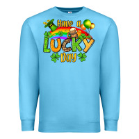 Ocean Blue St. Patrick's Have a lucky day Premium Sweatshirt - OliviaCreatesArt