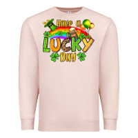 Pale Pink St. Patrick's Have a lucky day Premium Sweatshirt - OliviaCreatesArt