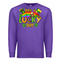 Purple St. Patrick's Have a lucky day Premium Sweatshirt - OliviaCreatesArt
