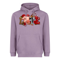 Lavender love with pig olivia Heavyweight Hoodie - OliviaCreatesArt