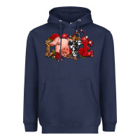 Navy love with pig olivia Heavyweight Hoodie - OliviaCreatesArt