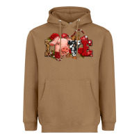 Toasted Coconut love with pig olivia Heavyweight Hoodie - OliviaCreatesArt
