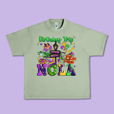 Birthday Trip Nola Urban Heavy Tee Designed By Jahusdesignshop