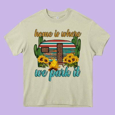 Home Is Where We Park It Heavy Core Tee Designed By Artiststas