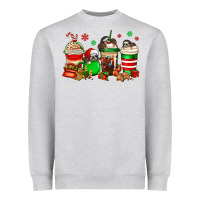 Heather Grey christmas sloth coffee cups Heavyweight Sweatshirt - Jasminsmagicworld