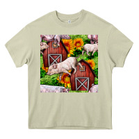 Mossy Mama And Baby Pig Heavy Core Tee - BundleAndBundleShop