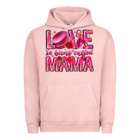 Pigment Salmon Love is Being Called Mama Urban Hoodie - CowhideDigitalArt