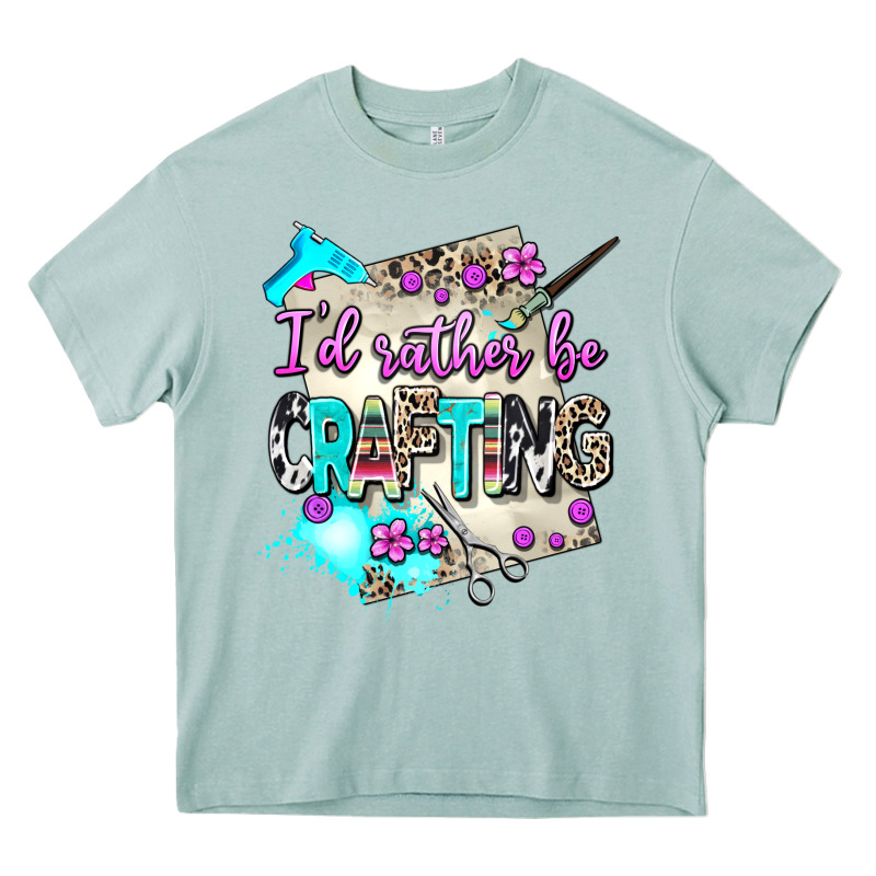 I D Rather Be Crafting Heavy Core Tee by AdoDesignShop | Teevron