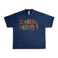 Navy merry christmas Urban Heavy Tee - MaliasSmallBusiness