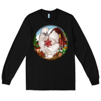 Black silkie chicken christmas Long Sleeve Tee - LillyAllenDesigns