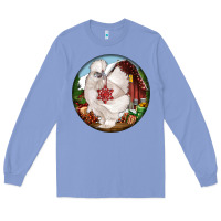 Colony Blue silkie chicken christmas Long Sleeve Tee - LillyAllenDesigns
