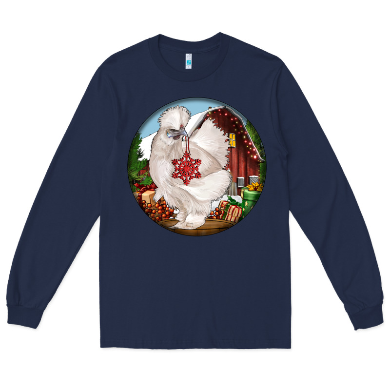 Silkie Chicken Christmas Long Sleeve Tee by LillyAllenDesigns | Teevron