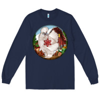 Navy silkie chicken christmas Long Sleeve Tee - LillyAllenDesigns
