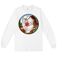 White silkie chicken christmas Long Sleeve Tee - LillyAllenDesigns