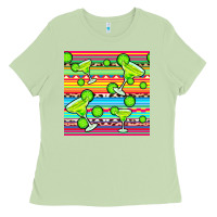 Matcha margarita serape seamless pattern Ladies Tee - BundleAndBundleShop