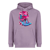 Lavender valentine cowboy boots and hat olivia Heavyweight Hoodie - OliviaCreatesArt