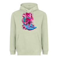Matcha valentine cowboy boots and hat olivia Heavyweight Hoodie - OliviaCreatesArt
