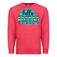 Cardinal Hello Summer Serape Turquoise Premium Sweatshirt - CowCowDesign
