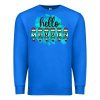 True Royal Hello Summer Serape Turquoise Premium Sweatshirt - CowCowDesign