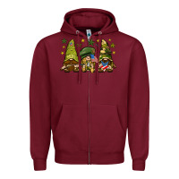 Burgundy Army Gnomes 4th of july Zipper Hoodie - HowdyJamesFarm