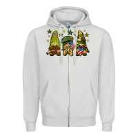 Dove Grey Army Gnomes 4th of july Zipper Hoodie - HowdyJamesFarm