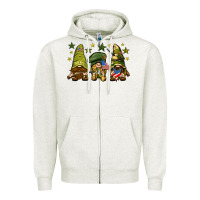 Oatmeal Heather Army Gnomes 4th of july Zipper Hoodie - HowdyJamesFarm