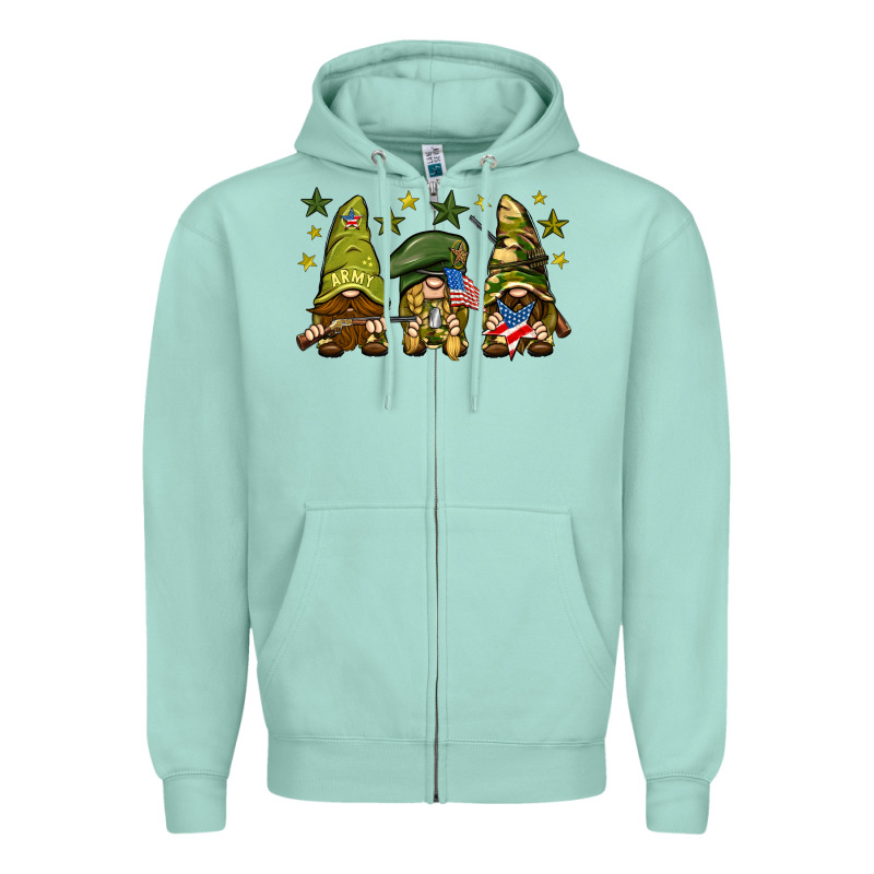 Army Gnomes 4th Of July Zipper Hoodie by HowdyJamesFarm | Teevron